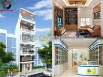 Mẫu nhà phố 4 tầng mặt tiền 4m quận Bình Thạnh