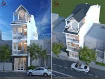 Thiết kế nhà ống 3 tầng tại Bến Thành quận 1