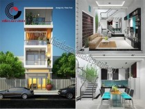 Mẫu nhà phố 3 tầng đẹp Np043