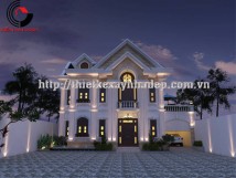 Thiết kế biệt thự tân cổ điển 2 tầng tỉnh Bình Dương
