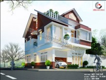 Thiết kế biệt thự phố 2 tầng anh Nam Quận 12