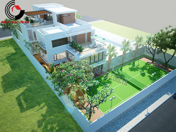 thiết kế villa 2 tầng đẹp Kiên Giang