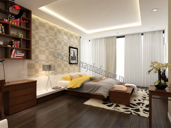 thiết kế villa 2 tầng đẹp Kiên Giang phòng ngủ