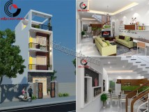 Thiết kế nhà ống 3 tầng nhà anh Lộc