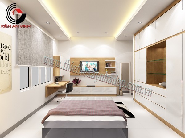 thiết kế nhà 1 tầng Bình Dương phòng ngủ