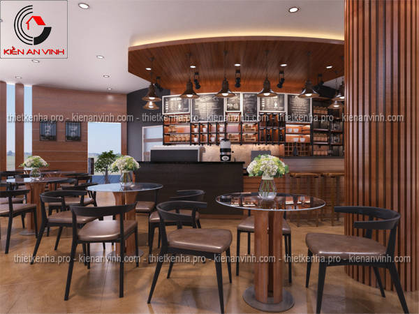 thiết kế quán cafe kết hợp với nhà hàng
