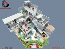 Thiết kế quán cafe sân vườn đẹp anh Tâm ở TP.Bạc Liêu