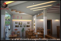 Thiết kế quán cafe nhỏ góc phố