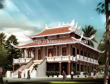 Thiết kế mẫu đình chùa cổ kính trang nghiêm