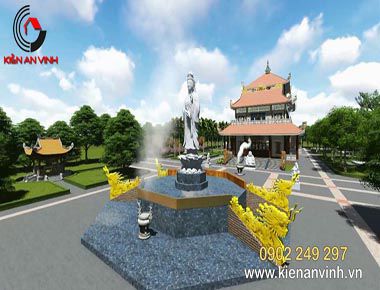 Mẫu chùa Khải Long Tự tại tỉnh Cà Mau