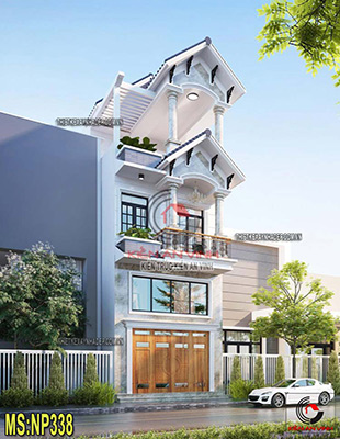 Chiêm ngưỡng mẫu nhà phố mái thái 4 tầng đẹp | Kiến An Vinh