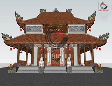 Thiết kế mẫu chùa đẹp với diện tích 300m2 tại Bình Định