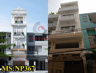 Thi công nhà 4 tầng 4x15m tân cổ điển tại Tân Phú