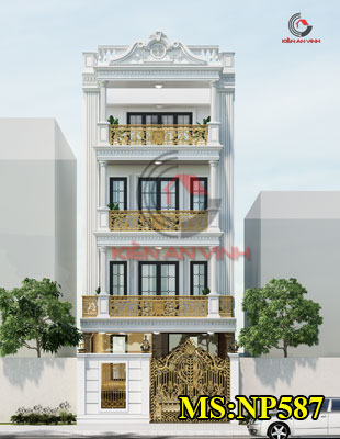 Mẫu nhà 4 tầng 6x16m tân cổ điển đẹp tại Bình Tân