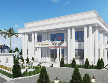 Bản thiết kế nhà hàng tiệc cưới 1000m2 có khuôn viên rộng
