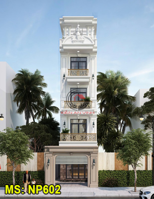 Thiết kế nhà 4 tầng có thang máy hiện đại có hầm xe 4x11m