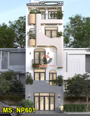 Mẫu thiết kế nhà 4 tầng 1 tum hiện đại 3 phòng ngủ