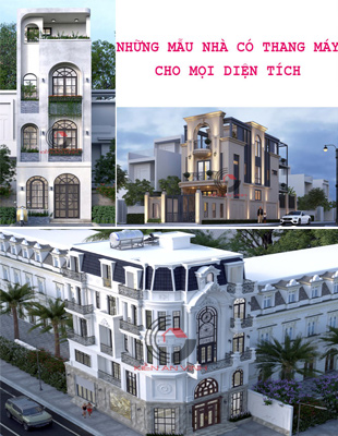 Những bản vẽ thiết kế mẫu nhà có thang máy 4x15m 6x12m...