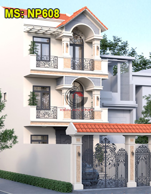 Mẫu nhà 3 tầng 4 phòng ngủ kiểu mái thái…