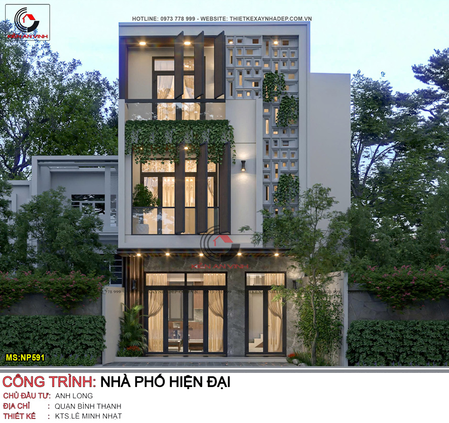 thiết kế nhà 3 tầng hiện đại