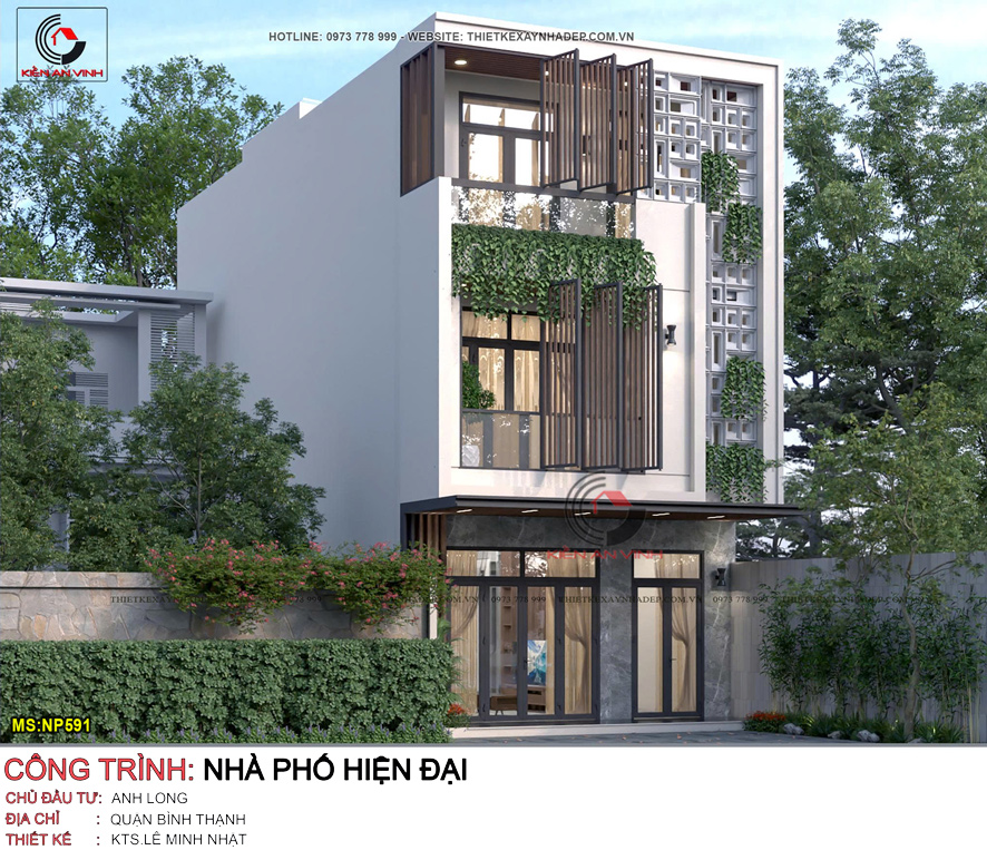 thiết kế nhà 3 tầng hiện đại