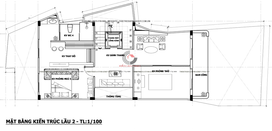 thiết kế nhà 3 tầng hiện đại