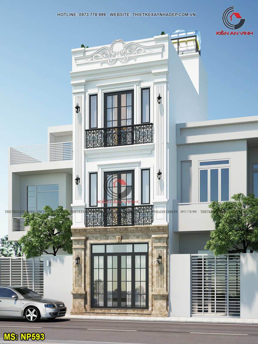nhà 3 tầng tân cổ điển