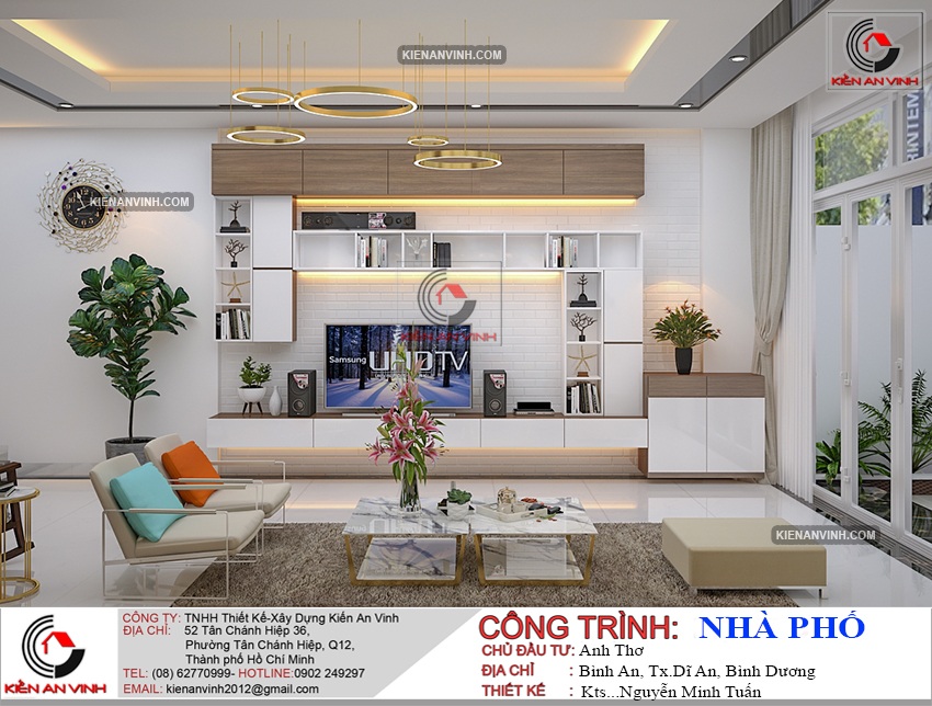 noi that nha pho 2 tang hien dai