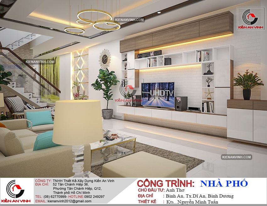 noi that nha pho 2 tang hien dai