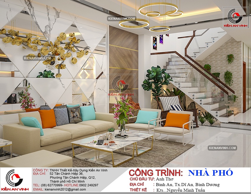 noi that nha pho 2 tang hien dai